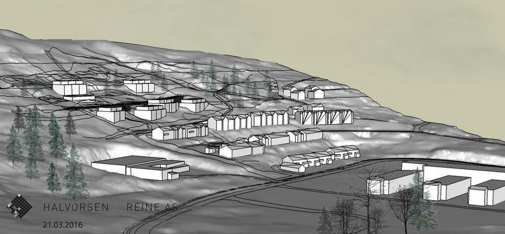 Forslag til ny bebyggelse.