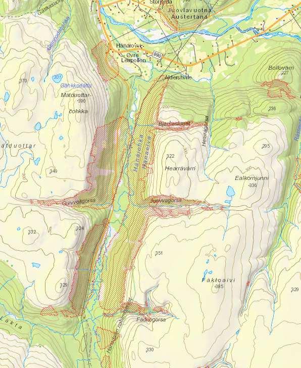 Følgende momenter er utover dette utredet og lagt til grunn for foreslått trasé: Sikkerhet- snøskred Skuterløyper skal ikke legges i skredutsatte områder.