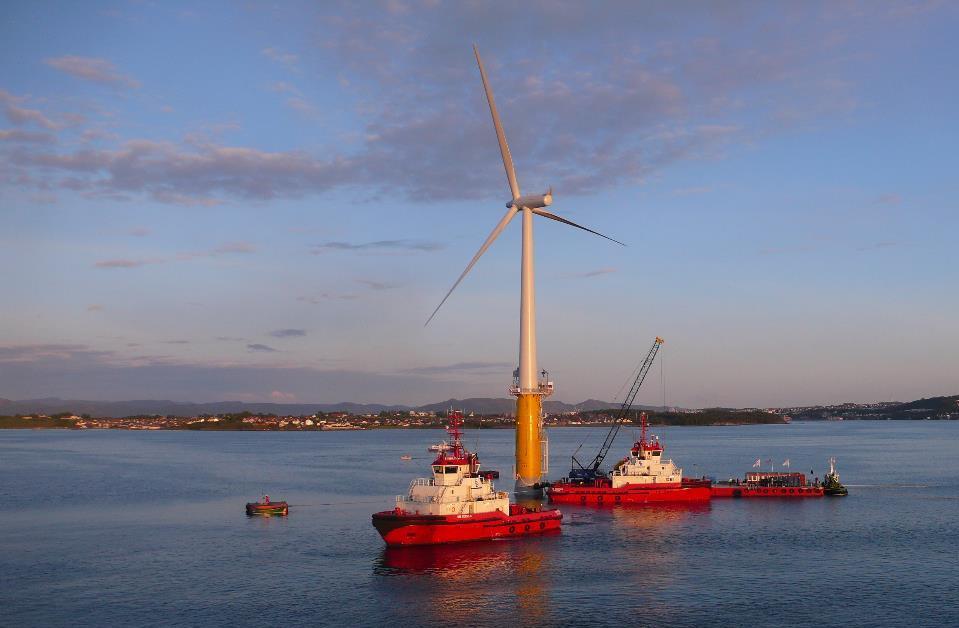 Erfaring frå Hywind Demo i 2009 Operasjonane i 2009 vart utførde i