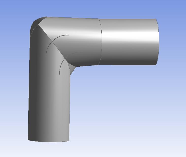32 CHAPTER 6. SIMULATIONS OF THE TURBINE INLET Figure 6.1: The original bend geometry 6.
