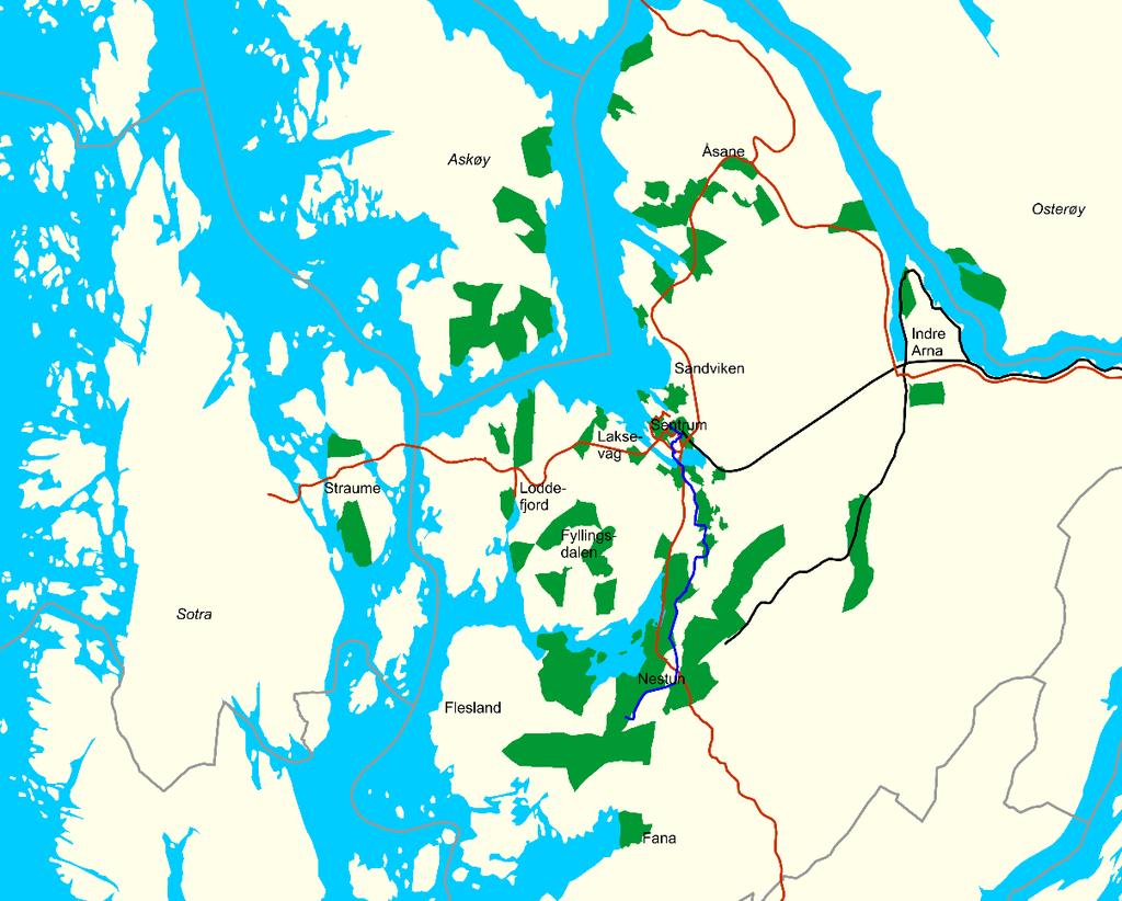 Antall grunnkretser med de ulike tjenestene tilgjengelig øker selvfølgelig når vi øker maksimumsavstanden til tjenestene er det en barnehage innen 500 meter fra bostedet, så er det selvfølgelig en