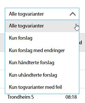 I løpet av denne planleggingsprosessen vil man i BEST-L kunne motta forslag til ruter både med og uten endringer i forhold til opprinnelig bestilling, kanselleringer av togvarianter, togvarianter som