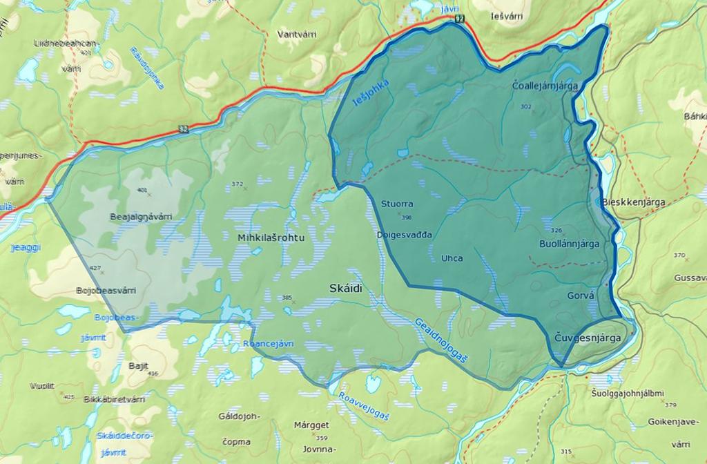 Kartvedlegg 3) Sammenligningskart av