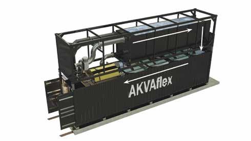 AKVAflex Resirkuleringssystem Et sikkert og fleksibelt konsept V A N N B E H A N D L I N G Alt du trenger i en kontainer Mekanisk filter CO 2 lufter Ventilator AKVAflex er et nyskapende konsept fra