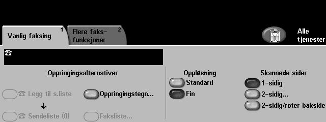 4 Fakse Serverfaks Når Serverfaks er aktivert på maskinen, kan du sende og motta papirfakser uten en dedikert telefonlinje på maskinen.