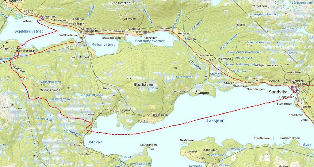 Sandvika Skjelbredvatnet (Startplasser: Nordli