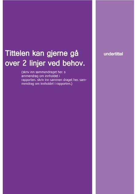 Rapporter Rapport A4 ( 210 X 297 mm ) På de neste sidene følger retningslinjener og flere forslag på oppsett av rapporter for Svendsen & Kalland kran.