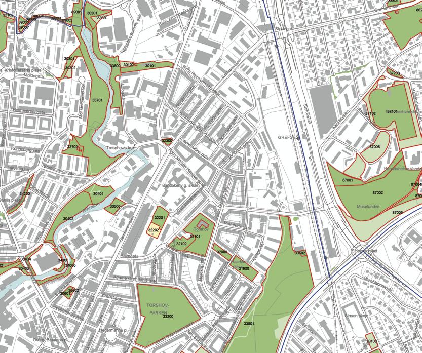 Utsnitt av kart sendt til bydelene.