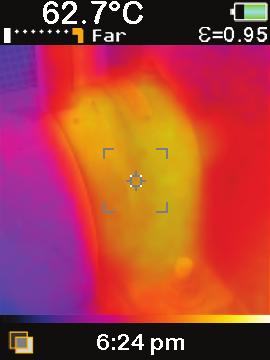 Visual IR Thermometer Menyfunksjoner Figur 8 viser hvordan D : S-forholdet sammenlignes på skjermen for begge modellene.