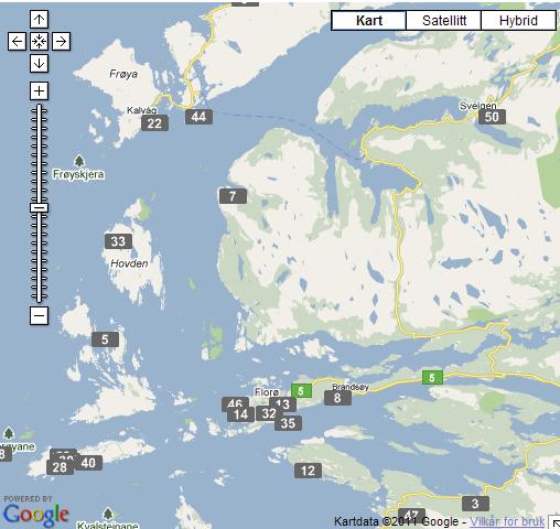 Figur 11-2. Attraksjoner omkring Guleslettene. Kilde: Kart fra www.fjordkysten.no.