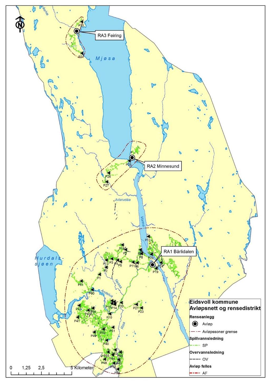 6. STATUS FOR AVLØPSHÅNDTERINGEN 6.1 TILKNYTNING Omtrent 70 % av kommunens drøyt 23 000 innbyggere er tilknyttet kommunalt avløpsanlegg.