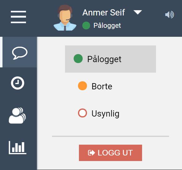 2.6.2 Programvare perspektiv Figur 2.12 Viser hvordan status endringene gjøres. For å logge på må brukeren skrive inn brukernavn og passord. Dette sendes så til serveren for verifisering.