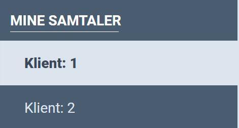 For å legge til en klient, trykk på «legg til» under samtale kø.