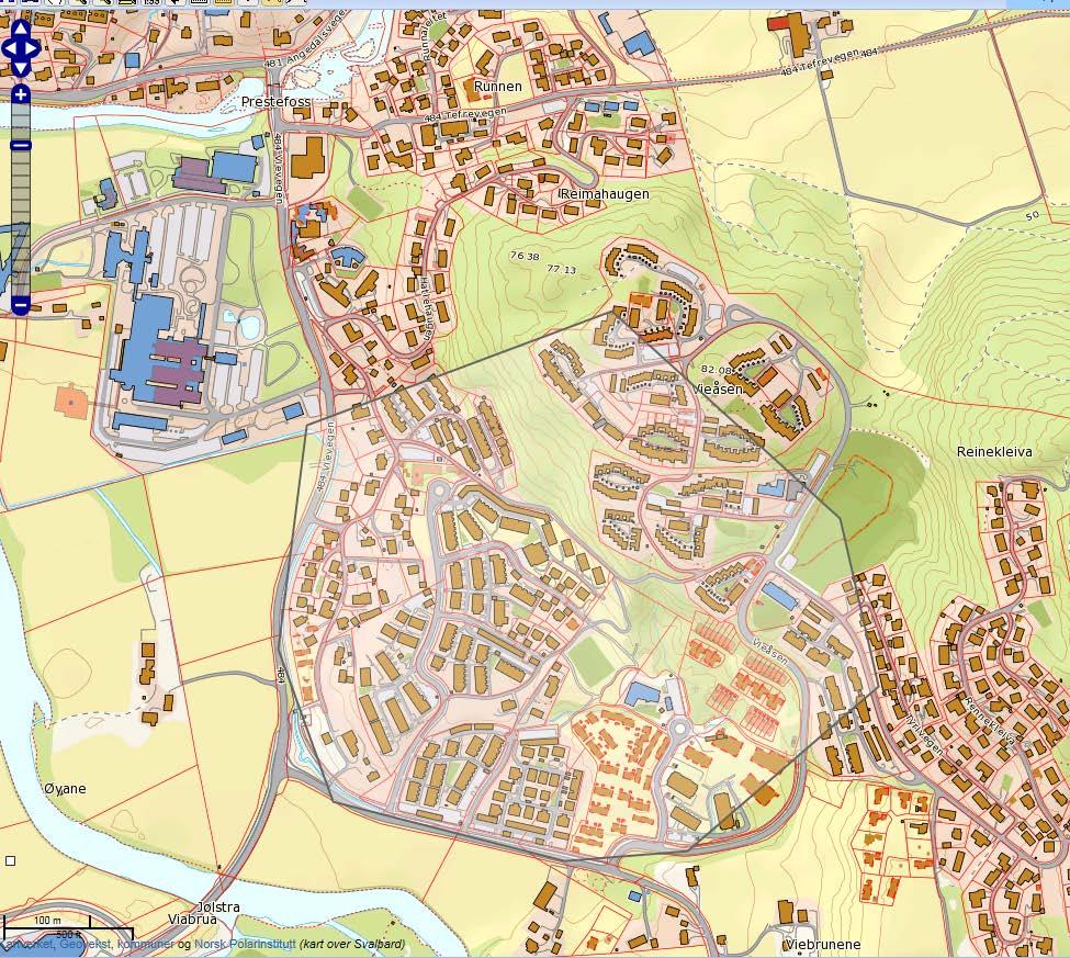 Figur 5 Feltet til kulvert under fylkesvei 484. Flomberegning Det er i 2011 utført flomberegning for Sagelva i Førde og dokumentert i eget notat, se NVE 201101889-1.