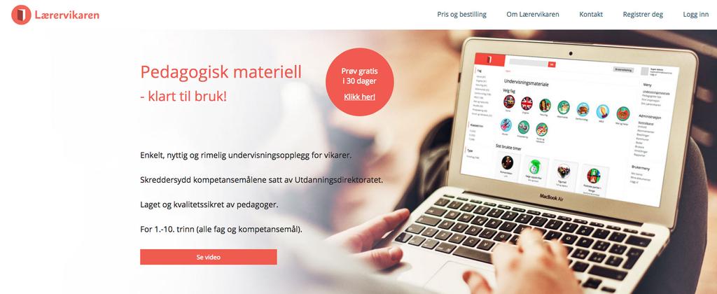 Registrer skolen Prøv laerervikaren.no gratis i 30 dager. Trykk her for å komme i gang! 1 2 Fyll inn elevantall og sjekk prisen for din skole.