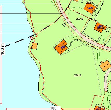 Kart med meterkoter Planstatus Eigedomen ligg i uregulert område innafor det som i kommuneplan for Radøy er definert som område for landbruk, natur og friluftsområde (LNF).