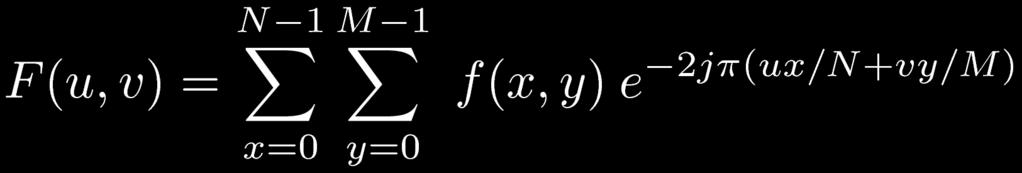 Egenskaper ved D DFT D diskret Fouriertransform (DFT) F(u,v) er periodisk: F(u,v) = F(u+N,v) = F(u,v+N) = F(u+N,v+N) Husk at ejθ = cos(θ) +