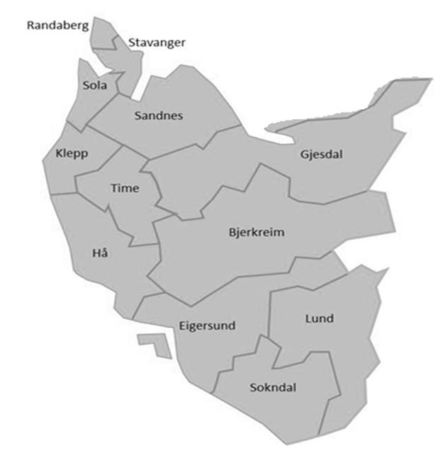 Jærregionen 113% Tre kommuner utgjør Jærregionen Nøkkeltall Nær 60 000 innbyggere