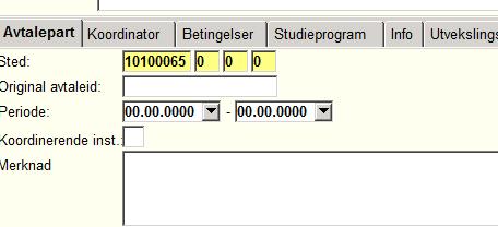 Nordplus) kan ein tenke seg at nokre av partane kun er med i ein periode av levetida til avtalen. Trykk Oppdater for å lagre parten.