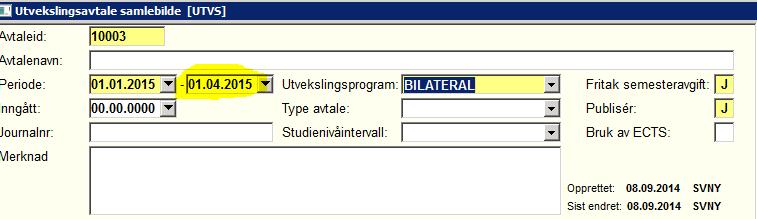 1.2.3. Betingelser Både felta for fag, tal på personar inn/ut og lengd på opphald kan endrast i etterkant av at avtalen er registrert.