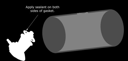 Apply MS Polymer sealant on both sides of the gasket, and then run the gearhouse through the main hole in the tunnel and push the gearhouse and