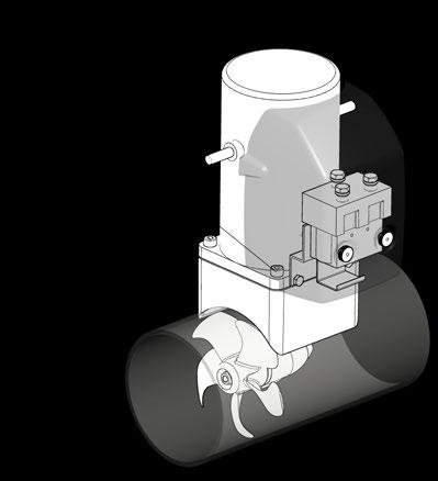 2. Slide the motor gently onto the driveshaft and motor bracket. You might have to jiggle it a bit to get it on as the fitting is tight. The electromotor can sit in all directions on the bracket.