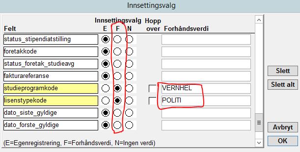 Det er de gule feltene som viser hva som kan forenkles i bildet.