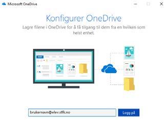 no, siden det er den nye OneDriven du ønsker å koble opp først. 3. Du får da opp feide-pålogging.