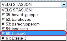 Trykk på Stasjonsadministrasjon i menyboksen øverst til høyre. 2. Velg en stasjon som skal endres. 3. Endre om ønskelig stasjonens tittel. 4.