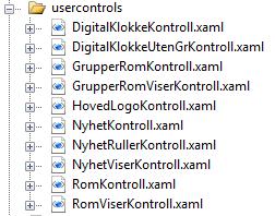 I Silverlight deklareres brukergrensesnittet blant annet i XAMLfilen. Det er i denne filen kontrollerne legges etter ønske. Programlogikken skrives i C# i.cs filen, akkurat som ASP.NET.