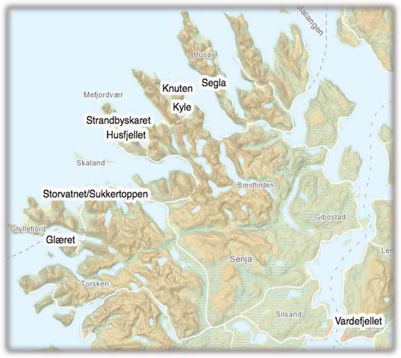 Turstiene har blitt kategorisert etter å passe for nybegynner, nybegynner / middels godt trente og erfaren (Jakobsen & Midt-Troms friluftsråd, 2015) (se vedlegg 3).