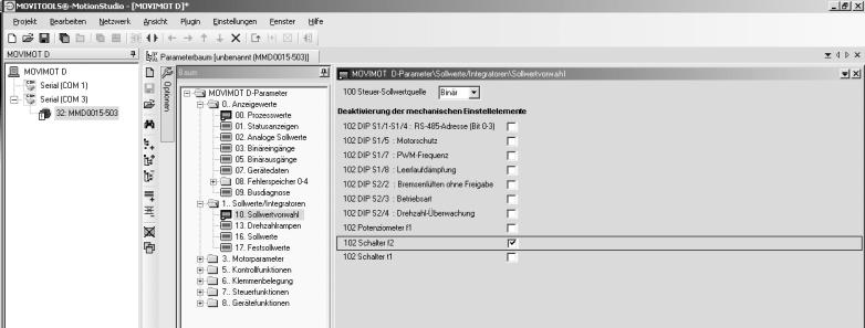 Idriftsetting "Expert" med parameterfunksjon Idriftsetting og funksjonsutvidelse med individuelle parametre I 8 [1] [2] 53451297 11.Åpne mappen "Setpoint selection" [1].