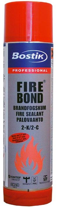 FIRE-BOND Sealing Foam Testet og godkjent for brannklasse EI 60/EI 120 FIRE-BOND SEALING FOAM 2K PROFESSIONAL Beskrivning av produktet: Fire-Bond 2K Sealing Foam er et ekstra hurtigherdende