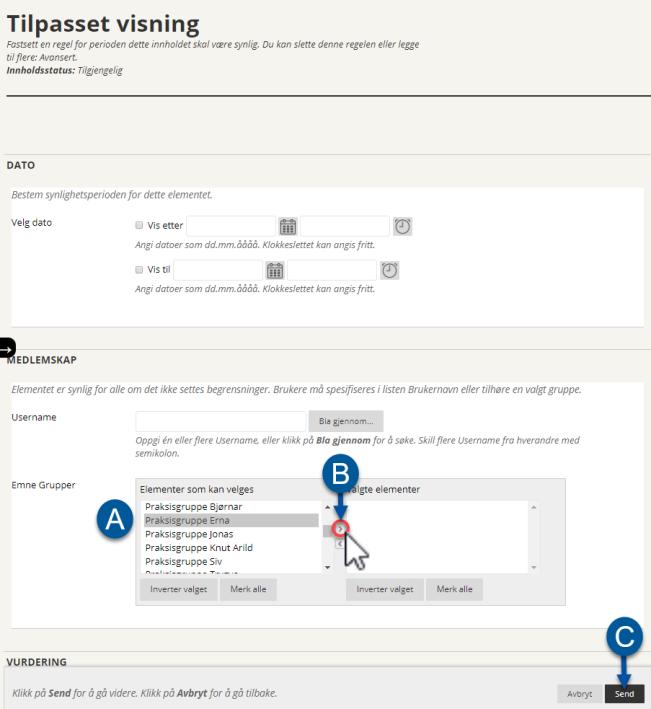 benyttes dersom hver enkelt praksisgruppe skal ha tilgang til ulike filer etc. 1. Trykk på menyikonet bak mappenavnet 2.