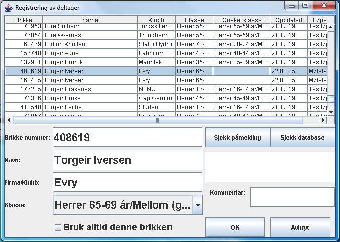 Alle hendelser lagres fortløpende. Brikkesys kan når som helst lukkes og startes. Etter omstart fortsetter programmet fra siste hendelse. Skulle programmet fuske, forsøk omstart.