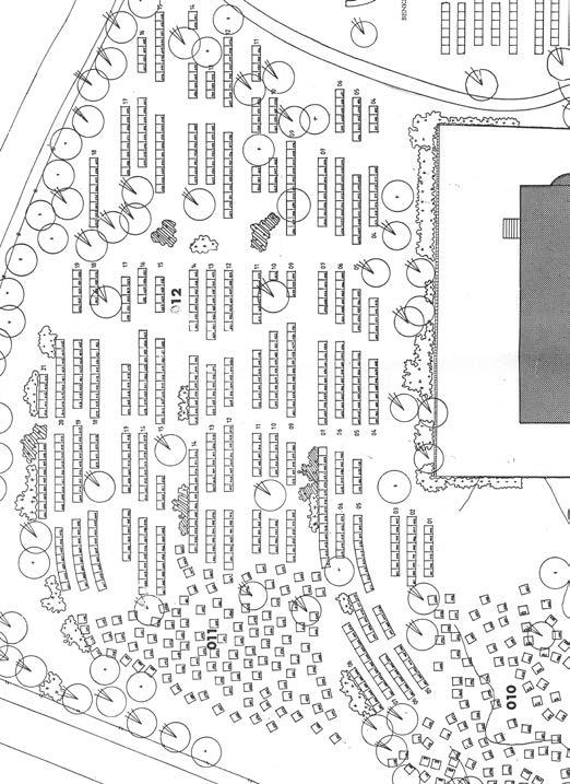 Utsnitt av plan for Bekkelaget urnelund, tegnet av landskapsarkitekt Karen Reistad i 1937. I løpet av 1930årene fikk samfunnet nye holdninger, sosial rettferdighet og demokratiske idealer stod høyt.