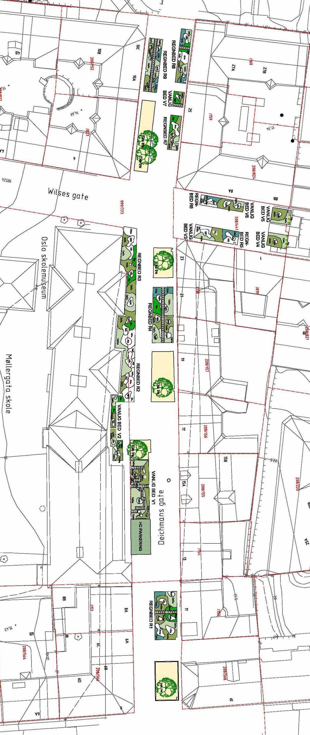 Planteplanen Til sammen er det 16 bed (inkludert