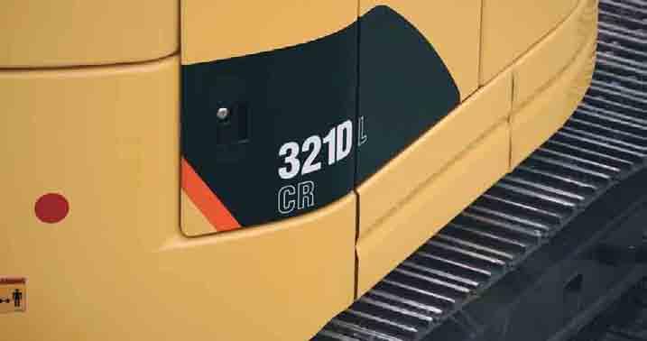 Konstruksjon 321D LCR er konstruert for å takle de tøffeste driftsforhold, og sikre lang levetid og høy verdi. Robust undervogn.