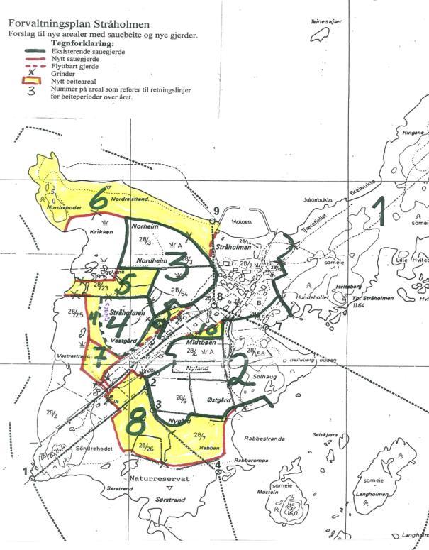 Stråholmen-inndeling i beitesoner Sommerbeite Vår og høst Vinterbeite