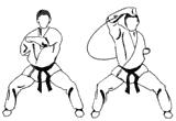Uraken Sayu Ganmen - Uchi Inverted-Fist Strike to the Spleen Uraken Hizo - Uchi Inverted-Fist Low