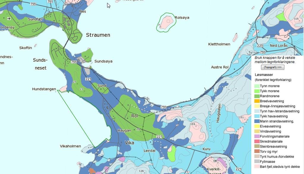 Vedlegg B Kvartærgeologisk kart fra NGU; Ref. 4.