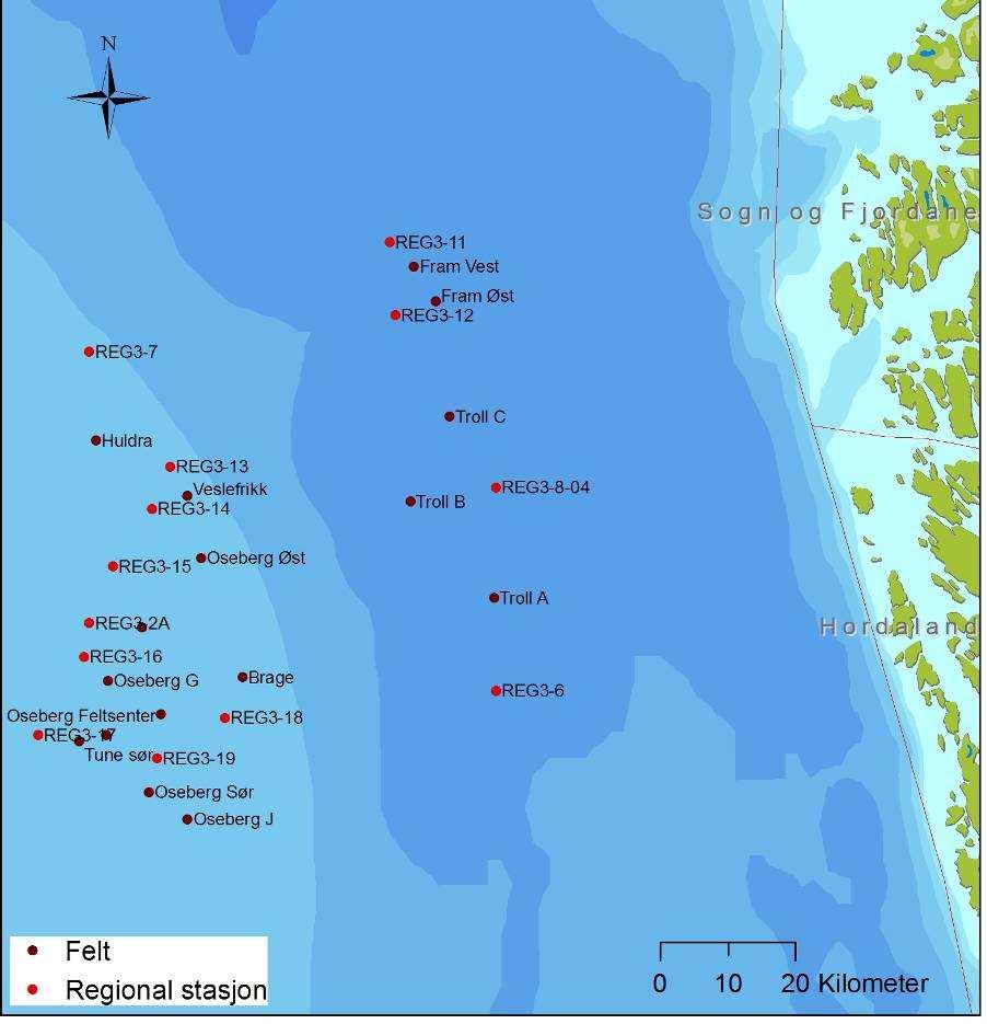 Felt Oseberg Feltsenter Oseberg C Oseberg Øst Oseberg Sør Oseberg G Oseberg J Oseberg Delta Brage Tune Sør* Veslefrikk Huldra Ant.