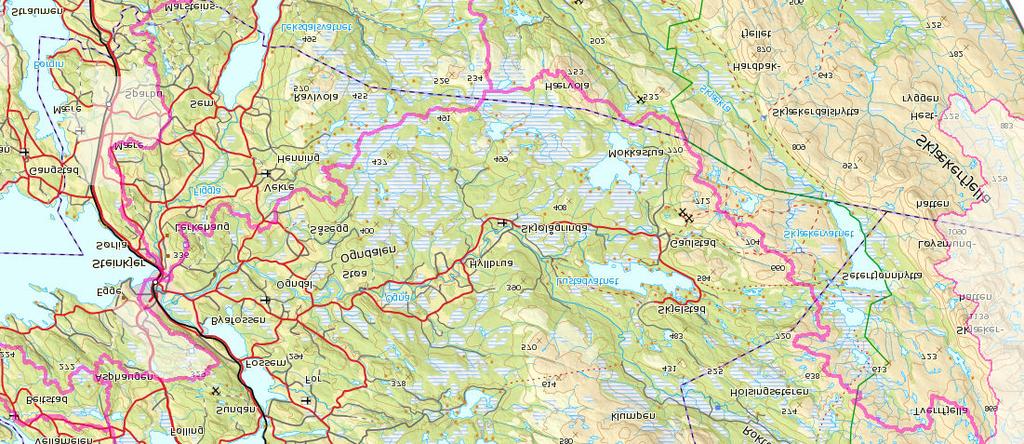 Kart over elvemuslingutbredelse i Verdalsvassdraget 129.1Z 128.