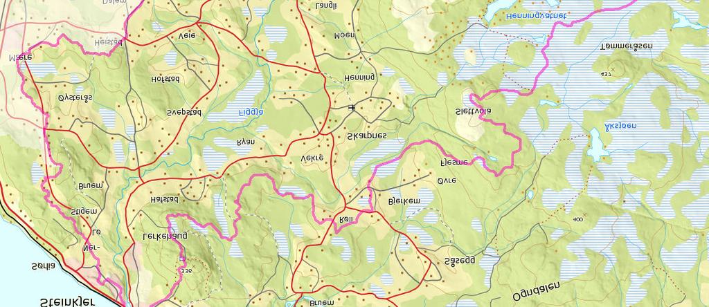 Kart over elvemuslingutbredelse i Figgavassdraget 128.