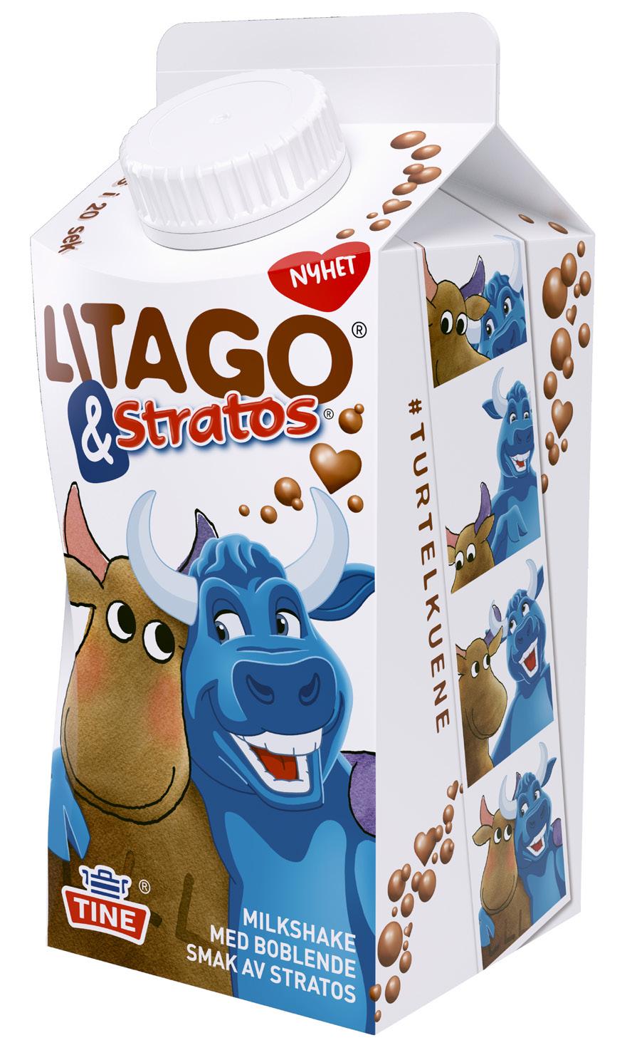 Litago & Stratos Milkshake 250 ml VÅRENS MEST SJARMERENDE PRODUKTLANSERING To sterke merkevarer finner hverandre og lanserer spennende produkter sammen Enestående nyhetsverdi gjennom overraskende og