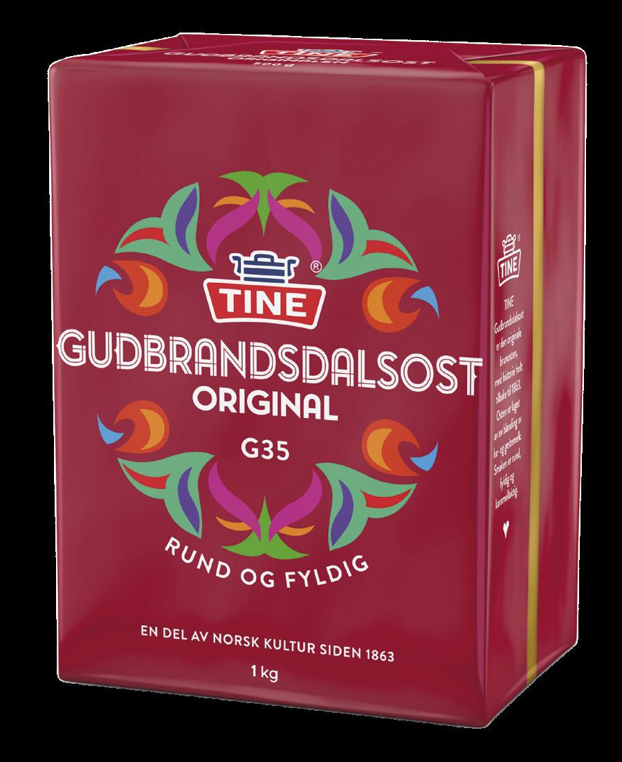 TINE Gudbrandsdalsost 28 % ½ kg / TINE Gudbrandsdalsost 28 % 1 kg TINE