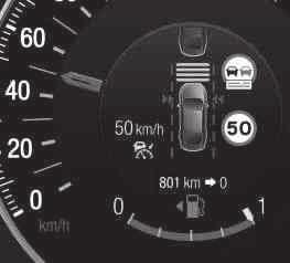 Trafikkskiltgjenkjenning Ø Leser automatisk fartsskilter av standardformat og viser fartsgrensen på instrumentpanelet. 3.