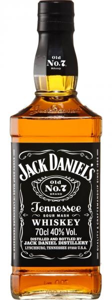 JACK DANIEL'S TENNESSEE WHISKEY Mest solgte amerikanske Whiskey i Norge - Topp kvalitet - God alene eller i drinker Whiskey - Usa, Tennessee Produsent: Jack Daniel's Tennessee Whiskey Webside: www.