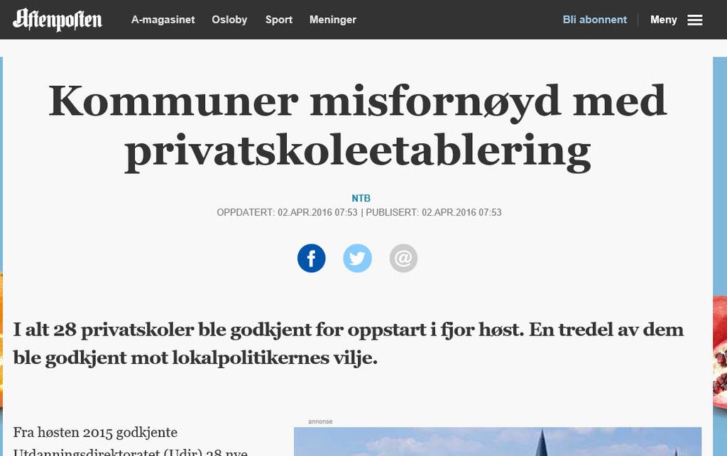 Riktignok kan kommunen i en anbudsrunde sette krav og kriterium for dette, men kommunen kan ikke automatisk regulere inntaket i private barnehager.