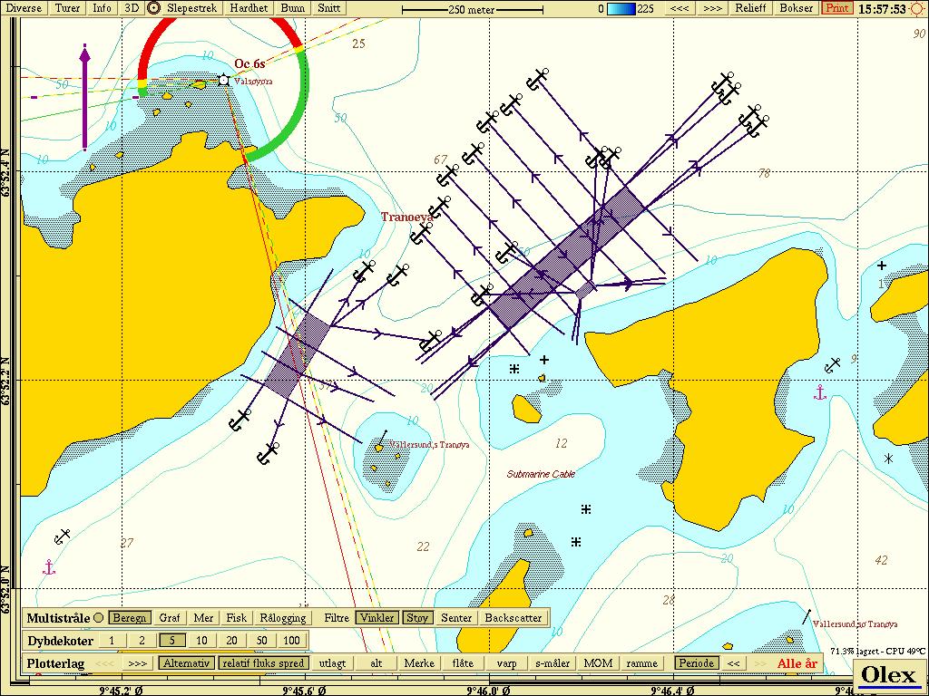 Eksakt plassering av stasjonen er gitt i Tabell 2.1. Kartkilde: Olex. Figur 2.3.